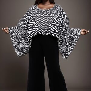Ebony & Ivory Chic Poncho
